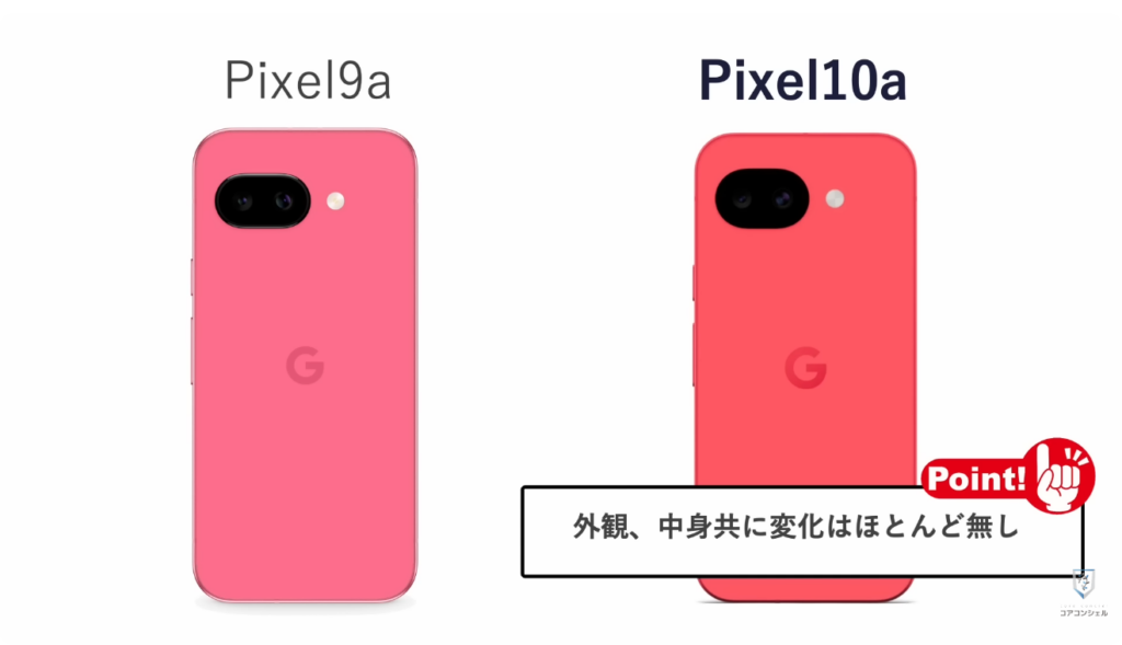 Google Pixel10a：外観をチェック