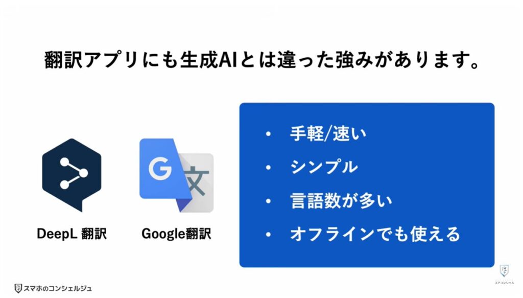 リアルタイム翻訳：生成AIにはできない翻訳アプリの活用法