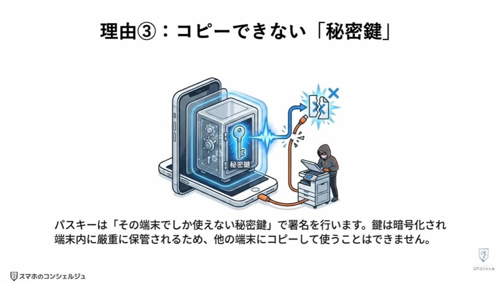 ヤフーのログイン方法（パスキー）：パスキーが詐欺や情報漏洩に強い理由