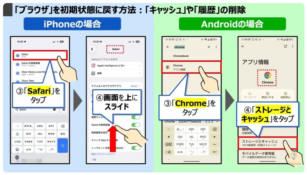 乗っ取りのサインと対処方法：「ブラウザ」を「初期状態（悪意あるプログラムがない状態）」に戻す方法