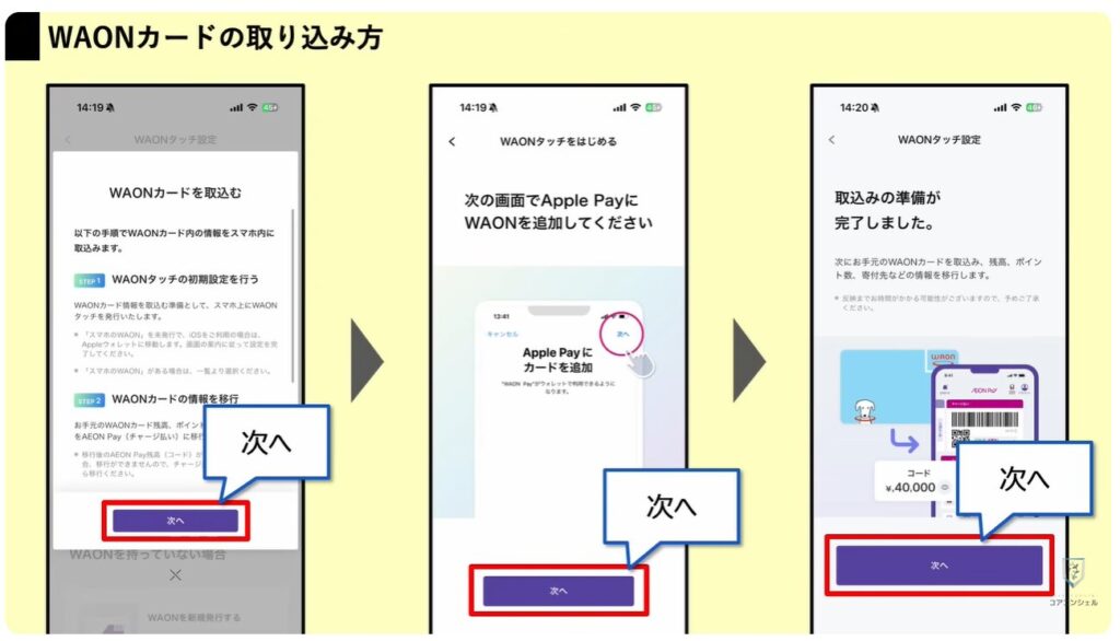 新AEON PayアプリとiAEONアプリ徹底比較：プラスチックWAONカードの取込み方法