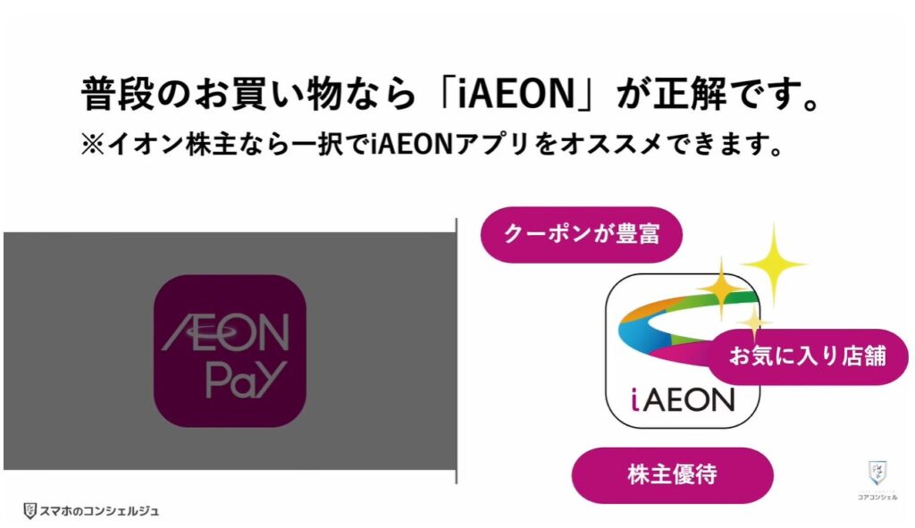新AEON PayアプリとiAEONアプリ徹底比較：AEON PayとiAEONはどちらを使うのが正解？