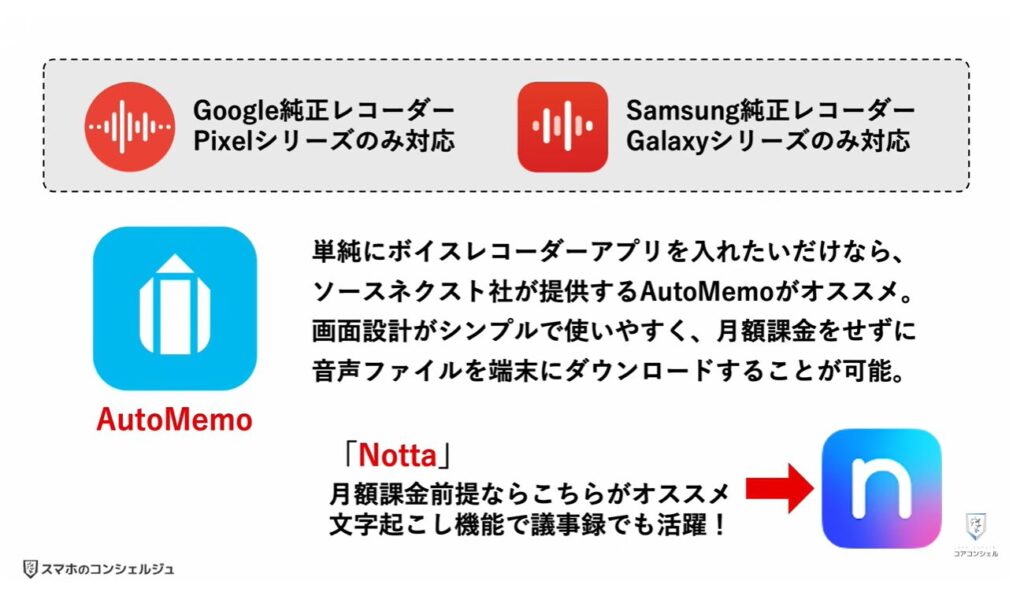 スマホの録音:Androidスマホで会話を録音する方法