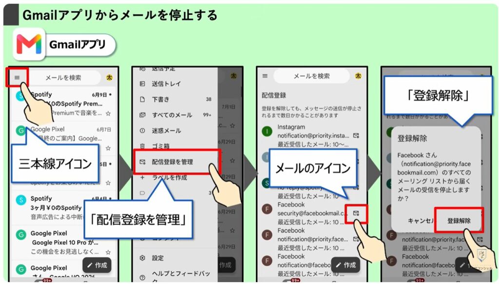 無駄な通知を整理する方法:Gmailの新機能で配信停止!