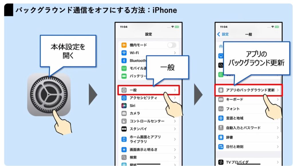Googleの利用規約が変更：①iPhoneのバックグラウンド通信について