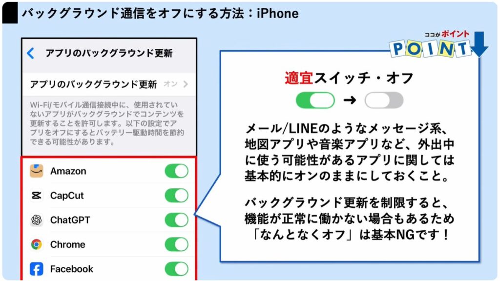 Googleの利用規約が変更：①iPhoneのバックグラウンド通信について