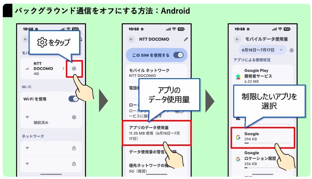 Googleの利用規約が変更：①Androidのバックグラウンド通信について