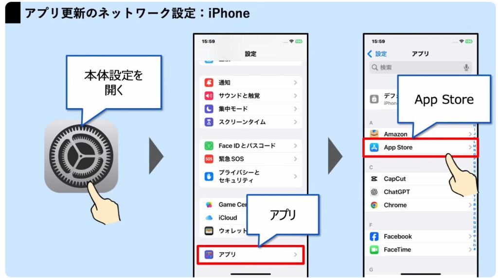Googleの利用規約が変更：②App Storeのアプリのアップデート設定