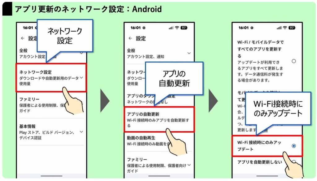 Googleの利用規約が変更：②Google Playのネットワーク設定