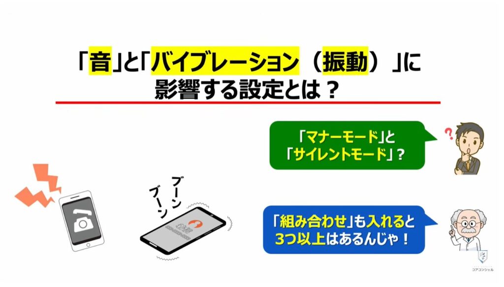 スマホを完全に黙らせる方法：「音」と「バイブレーション（振動）」に影響する設定とは？