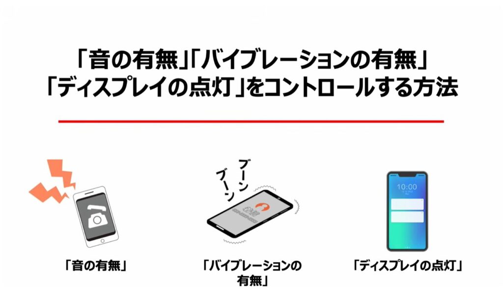 スマホを完全に黙らせる方法：「音の有無」「バイブレーションの有無」「ディスプレイの点灯」をコントロールする方法