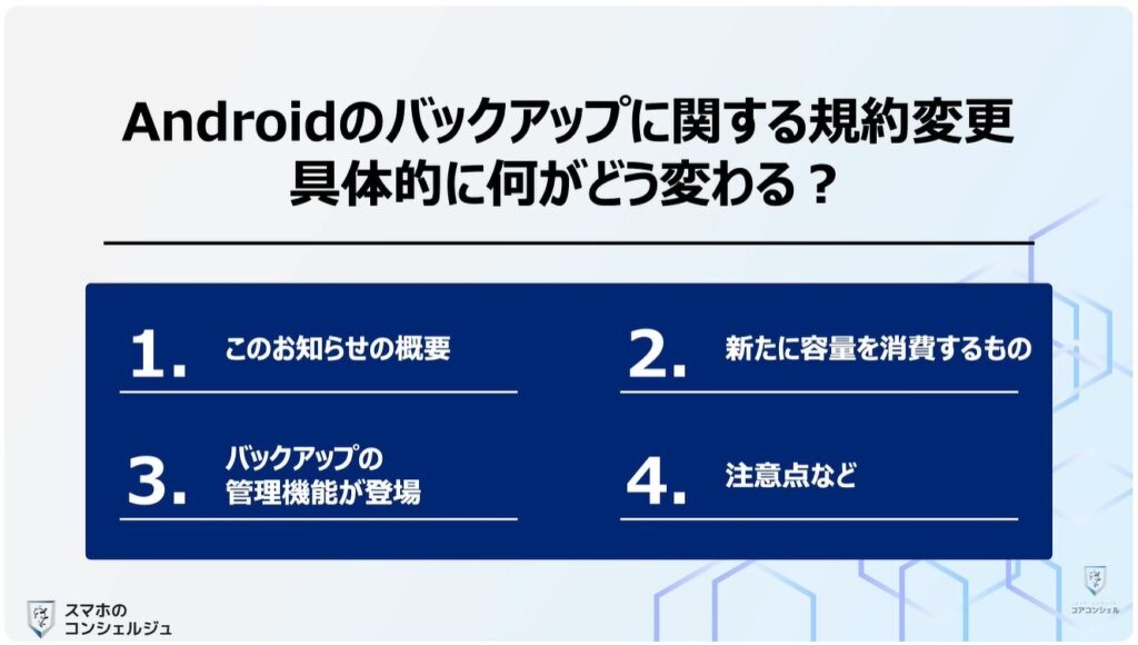 Androidのバックアップに関する重要なルールが変更