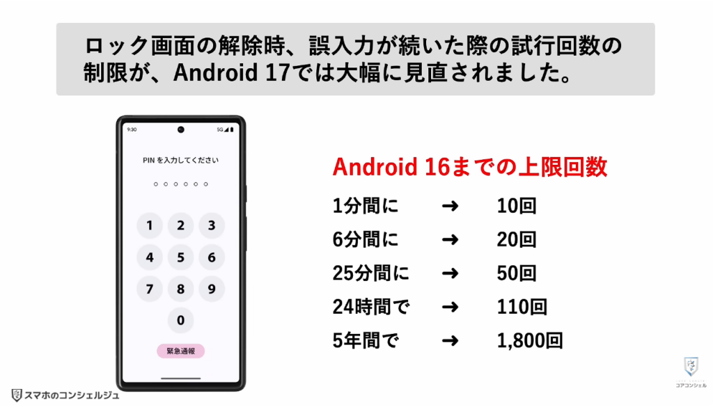 Android17に新機能:ロック画面のセキュリティ強化