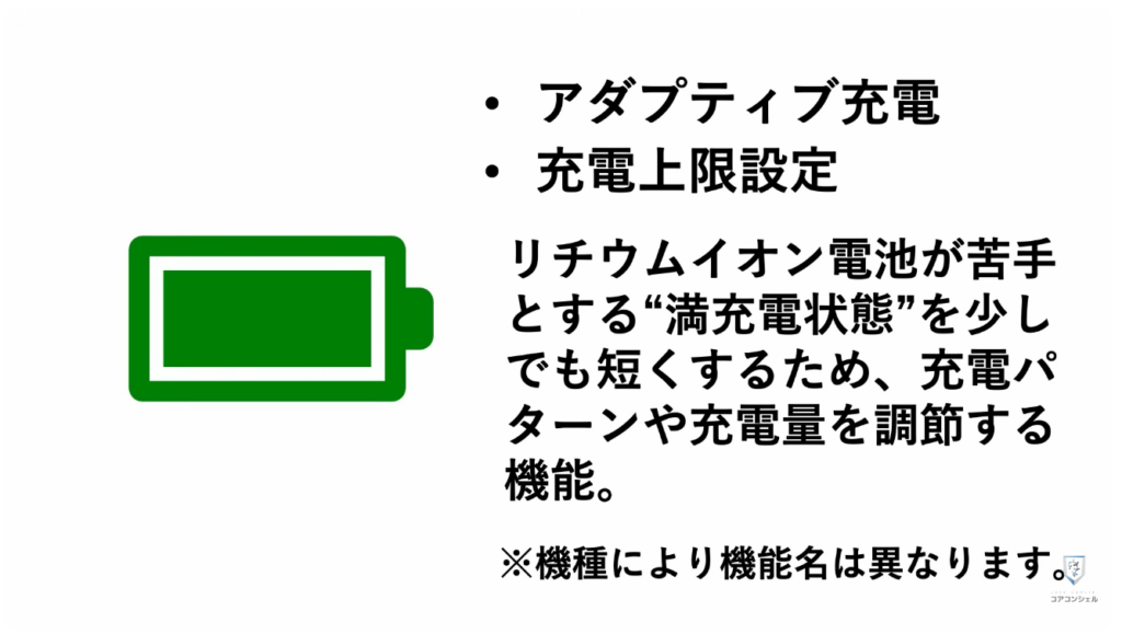 スマホの安全・快適設定：バッテリー関連設定