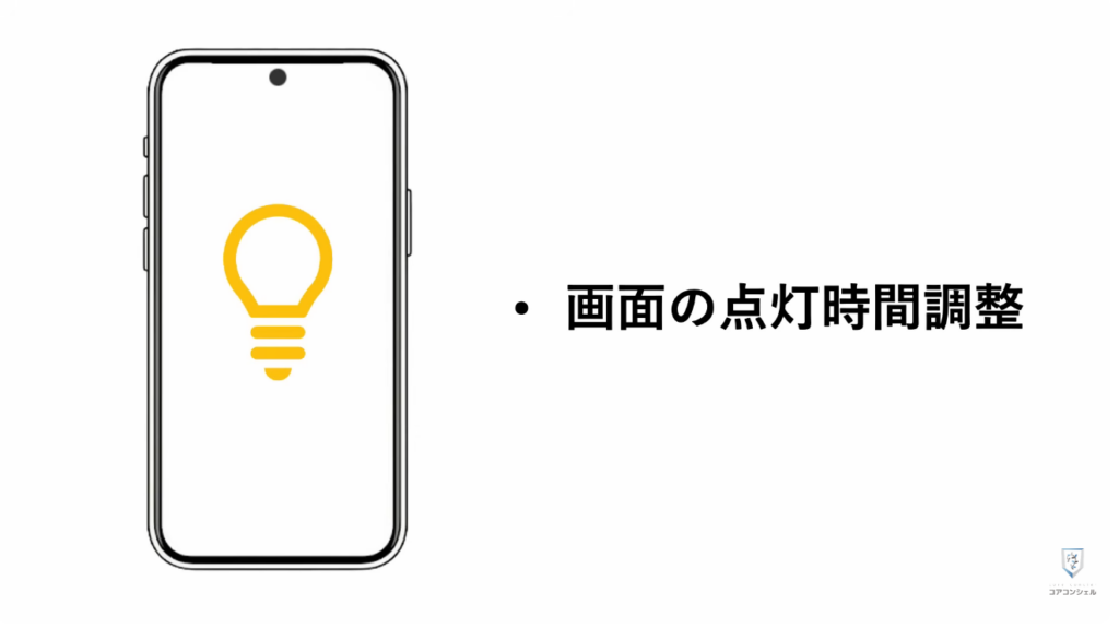 スマホの安全・快適設定：画面ロックまでの時間調節
