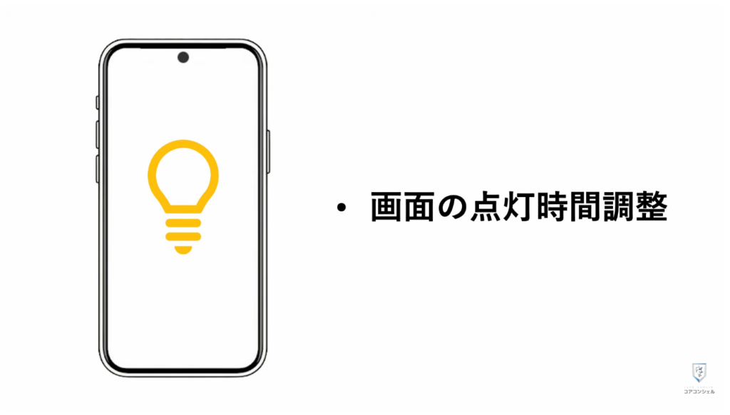 スマホの安全・快適設定（iPhone）：画面ロックまでの時間調節