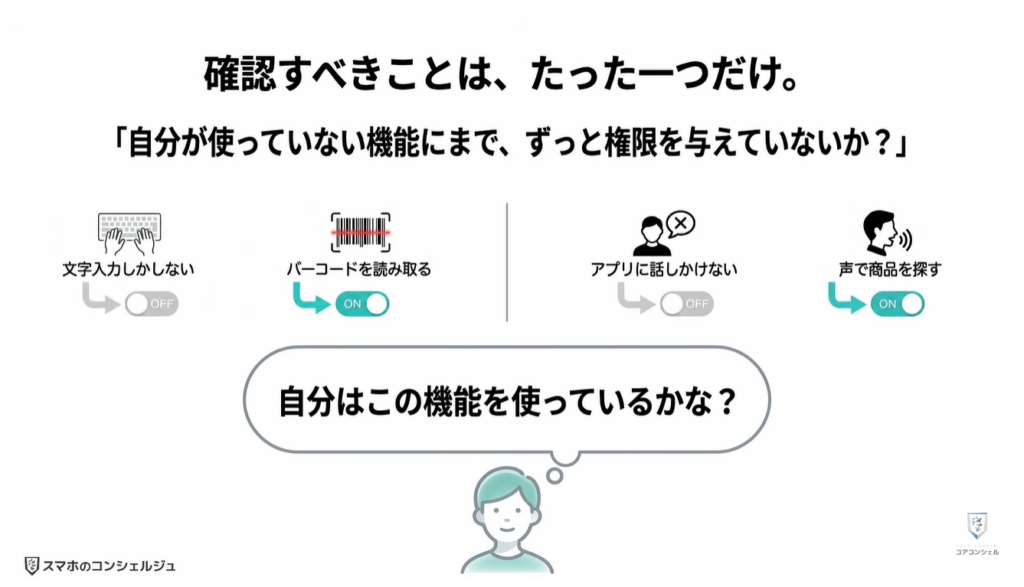Amazonの今すぐ見直すべき設定：Amazonアプリに許可しているアクセス権限の確認