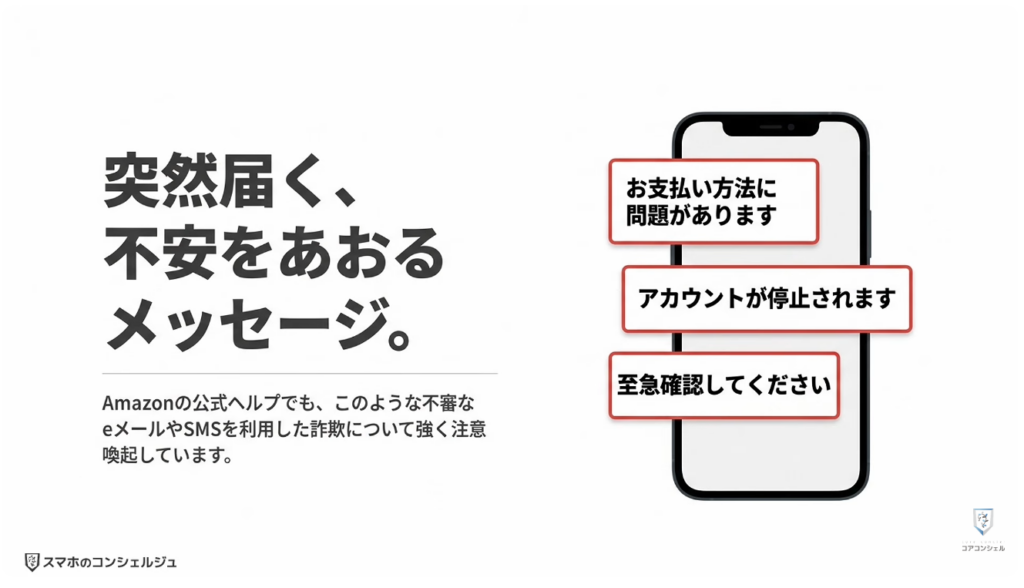 Amazonの今すぐ見直すべき設定：メールやSMSのリンクからログインしない