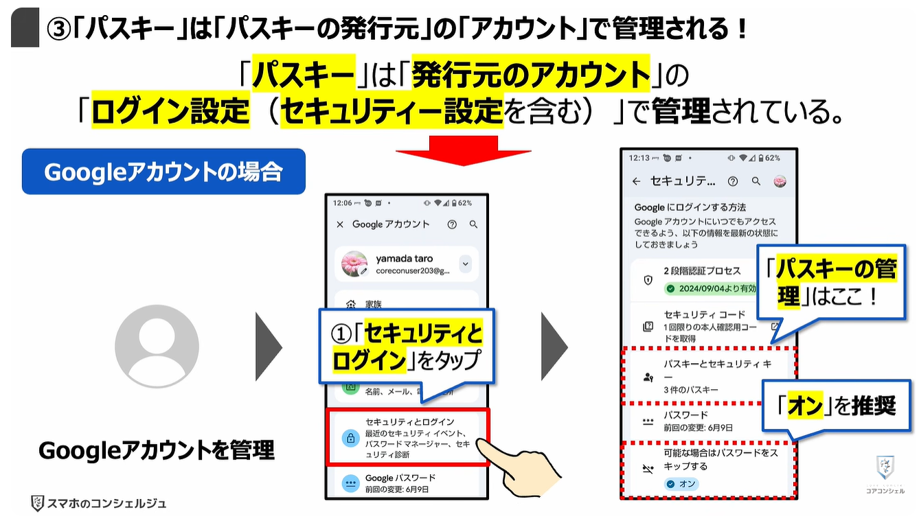 パスキーのやってはいけない4つの事：③「パスキー」は「パスキーの発行元」の「アカウント」で管理される！