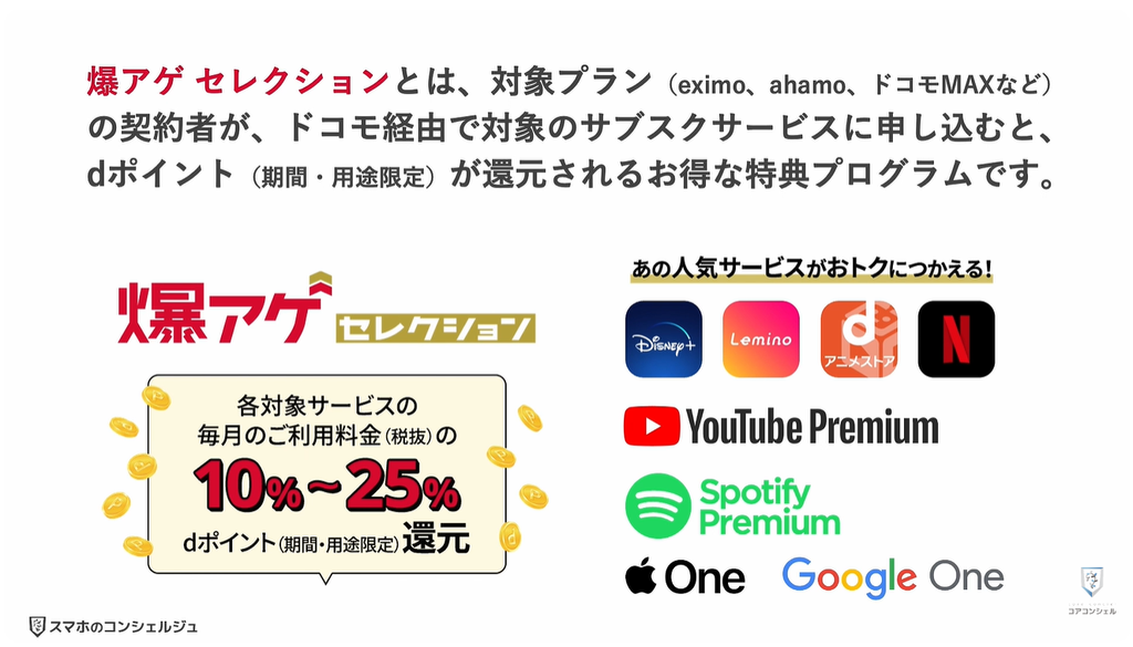ドコモ料金改定：ahamoの大盛りオプションが終了＆特典拡充